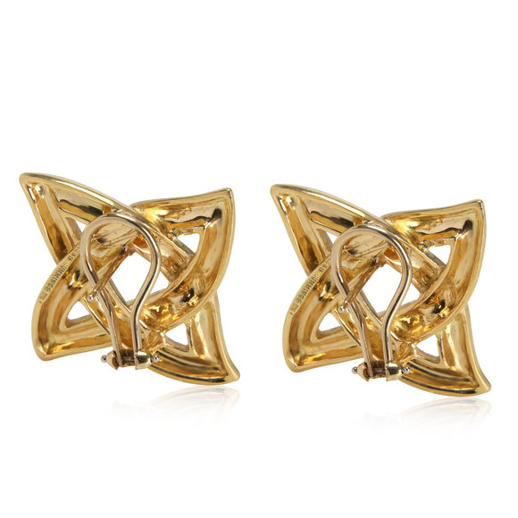 Angela Cummings Celtic Knot Earrings in 18K Yellow Gold - Picture 2 of 3